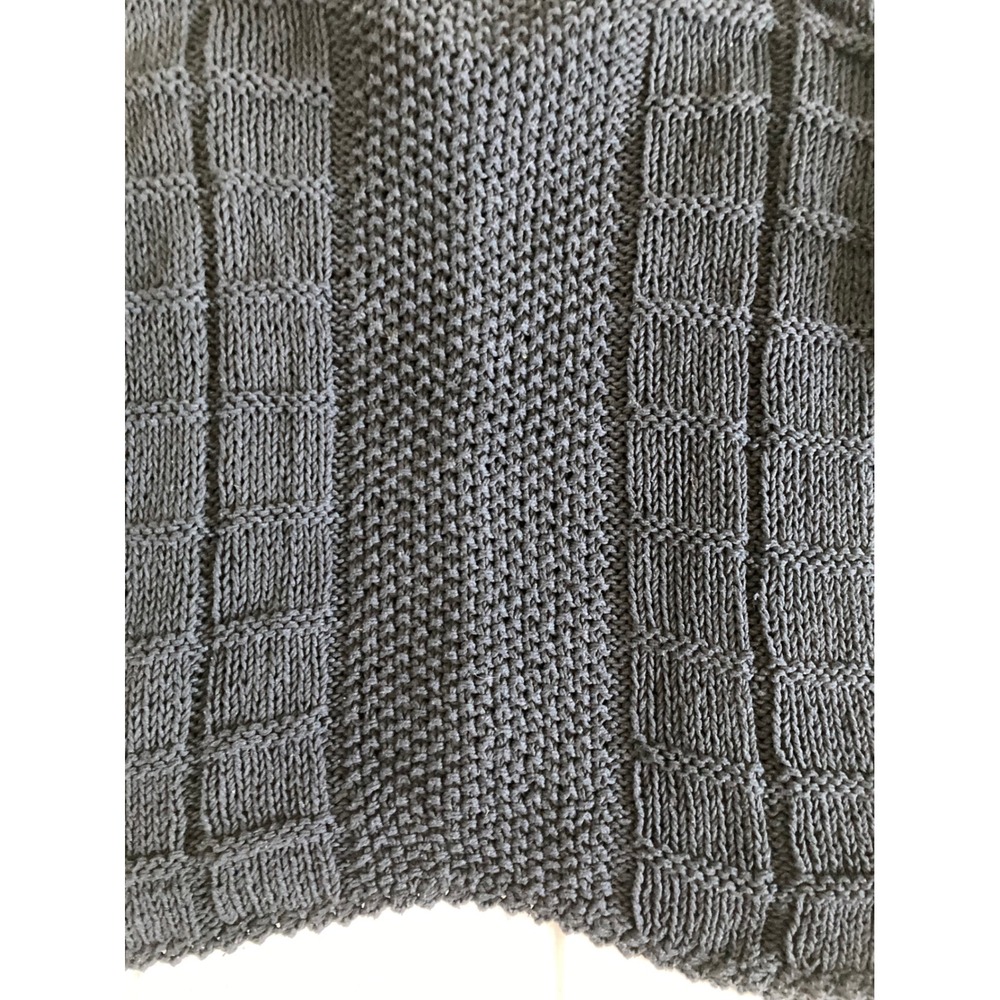 Hopeless Romantic Black Chunky Cotton Knit Cardigan Flower Buttons Collar Large - Picture 8 of 8